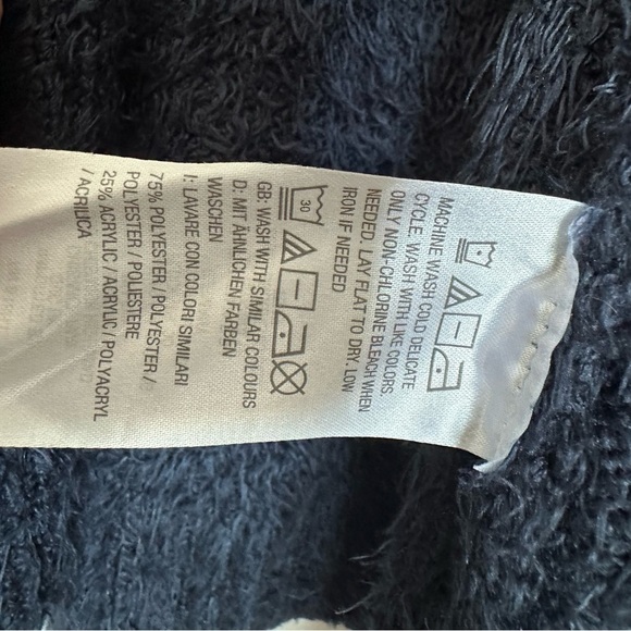 Cozy Navy Blue Open-Front Sweater Cardigan - Picture 6 of 6